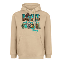 Mushroom boots and bling its a cowgirl thing Heavyweight Hoodie - texasbilliewilder
