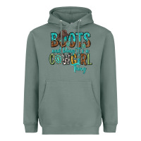 Sage boots and bling its a cowgirl thing Heavyweight Hoodie - texasbilliewilder