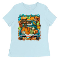 Baby Blue fall is my favorite Ladies Tee - BarkalooDesign