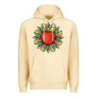 Pina Colada teacher apple and sunflower with leopard and tooled leather Premium Hoodie - Artiststas