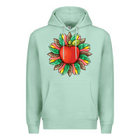 Seafoam teacher apple and sunflower with leopard and tooled leather Premium Hoodie - Artiststas