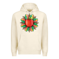 Tofu teacher apple and sunflower with leopard and tooled leather Premium Hoodie - Artiststas