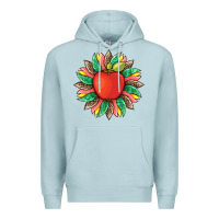 Blue Mist teacher apple and sunflower with leopard and tooled leather Premium Hoodie - Artiststas