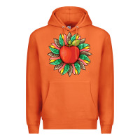 Carrot teacher apple and sunflower with leopard and tooled leather Premium Hoodie - Artiststas