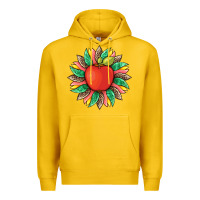 Lemon teacher apple and sunflower with leopard and tooled leather Premium Hoodie - Artiststas