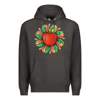Smoke teacher apple and sunflower with leopard and tooled leather Premium Hoodie - Artiststas