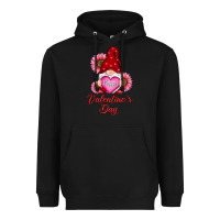 Black happy valentine's day gnomes with sunflower Heavyweight Hoodie - RanaPortraitStore