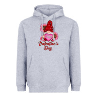 Heather Grey happy valentine's day gnomes with sunflower Heavyweight Hoodie - RanaPortraitStore