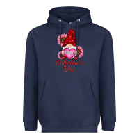 Navy happy valentine's day gnomes with sunflower Heavyweight Hoodie - RanaPortraitStore