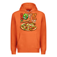 Carrot love pizza Premium Hoodie - AdoDesignShop