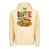 Pina Colada love pizza Premium Hoodie - AdoDesignShop