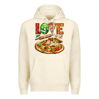 Sandshell love pizza Premium Hoodie - AdoDesignShop