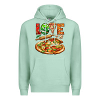 Seafoam love pizza Premium Hoodie - AdoDesignShop