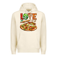 Tofu love pizza Premium Hoodie - AdoDesignShop