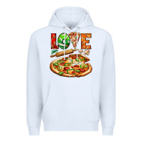 White love pizza Premium Hoodie - AdoDesignShop