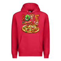 Cardinal love pizza Premium Hoodie - AdoDesignShop