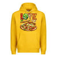 Lemon love pizza Premium Hoodie - AdoDesignShop