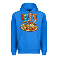 True Royal love pizza Premium Hoodie - AdoDesignShop