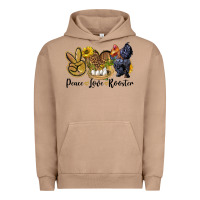 Pigment Burro peace love rooster Urban Hoodie - LillyAllenDesigns