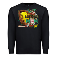 Black livin' that softball mom life Premium Sweatshirt - Zillion Design Studio
