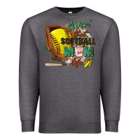 Charcoal Heather livin' that softball mom life Premium Sweatshirt - Zillion Design Studio