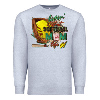 Heather Grey livin' that softball mom life Premium Sweatshirt - Zillion Design Studio