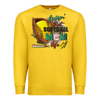 Lemon livin' that softball mom life Premium Sweatshirt - Zillion Design Studio
