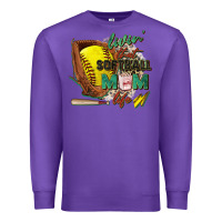 Purple livin' that softball mom life Premium Sweatshirt - Zillion Design Studio