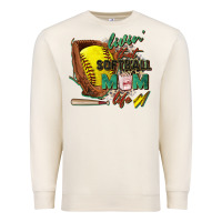 Sandshell livin' that softball mom life Premium Sweatshirt - Zillion Design Studio