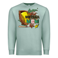 Seafoam livin' that softball mom life Premium Sweatshirt - Zillion Design Studio