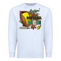 White livin' that softball mom life Premium Sweatshirt - Zillion Design Studio
