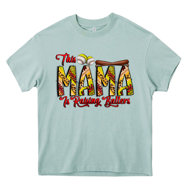 This Mama Is Raising Ballers Softball And Baseball Heavy Core Tee by CowhideDigitalArt | Teevron