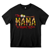 Black this mama is raising ballers softball and baseball Heavy Core Tee - CowhideDigitalArt