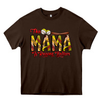 Chocolate Brown this mama is raising ballers softball and baseball Heavy Core Tee - CowhideDigitalArt
