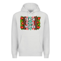Dove Grey teach love inspire brushstroke with  and pen leopard Premium Hoodie - Artiststas