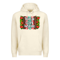 Sandshell teach love inspire brushstroke with  and pen leopard Premium Hoodie - Artiststas