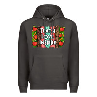 Smoke teach love inspire brushstroke with  and pen leopard Premium Hoodie - Artiststas