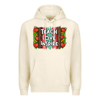 Tofu teach love inspire brushstroke with  and pen leopard Premium Hoodie - Artiststas