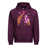 Mauve Wine afro sneakers and heels Urban Hoodie - NancyCooperArtShop