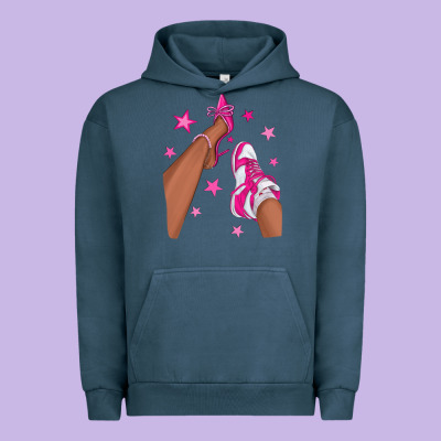 Afro Sneakers And Heels Urban Hoodie Designed By Nancycooperartshop