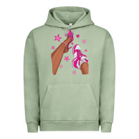 Pigment Oil Green afro sneakers and heels Urban Hoodie - NancyCooperArtShop