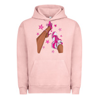 Pigment Salmon afro sneakers and heels Urban Hoodie - NancyCooperArtShop