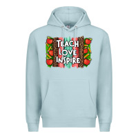 Blue Mist teach love inspire brushstroke with  and pen leopard Premium Hoodie - Artiststas