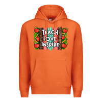 Carrot teach love inspire brushstroke with  and pen leopard Premium Hoodie - Artiststas