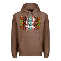 Chestnut teach love inspire brushstroke with  and pen leopard Premium Hoodie - Artiststas