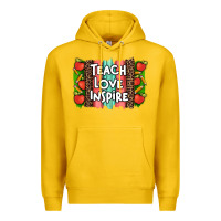 Lemon teach love inspire brushstroke with  and pen leopard Premium Hoodie - Artiststas