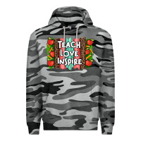 Slate Camo teach love inspire brushstroke with  and pen leopard Premium Hoodie - Artiststas
