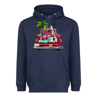 Navy summer truck farm truck Heavyweight Hoodie - Zillion Design Studio