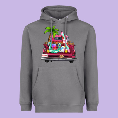 Summer Truck Farm Truck Heavyweight Hoodie Designed By Zillion Design Studio