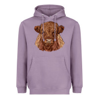Lavender highland cow Heavyweight Hoodie - RanaPortraitStore